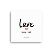 Love Never Fails Canvas Print